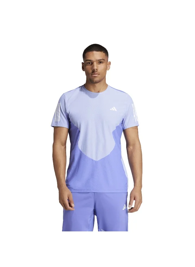 adidas تيشيرت جري Otr B Cb أزرق للرجال مقاس XS