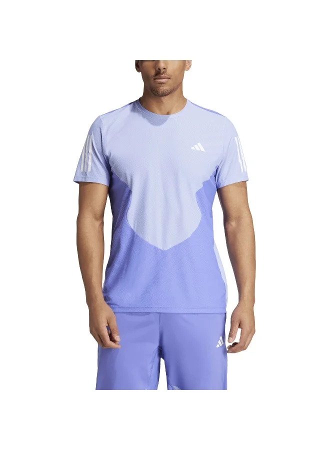 adidas تيشيرت جري Otr B Cb أزرق للرجال مقاس XS
