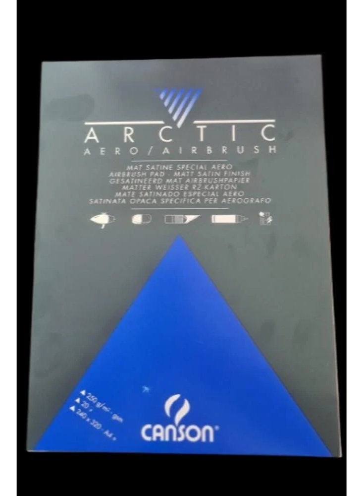 Canson Arctic Aero / Air Brush Pad | 250 GSM | A4+ (240 × 320 mm) – 20 Sheets
