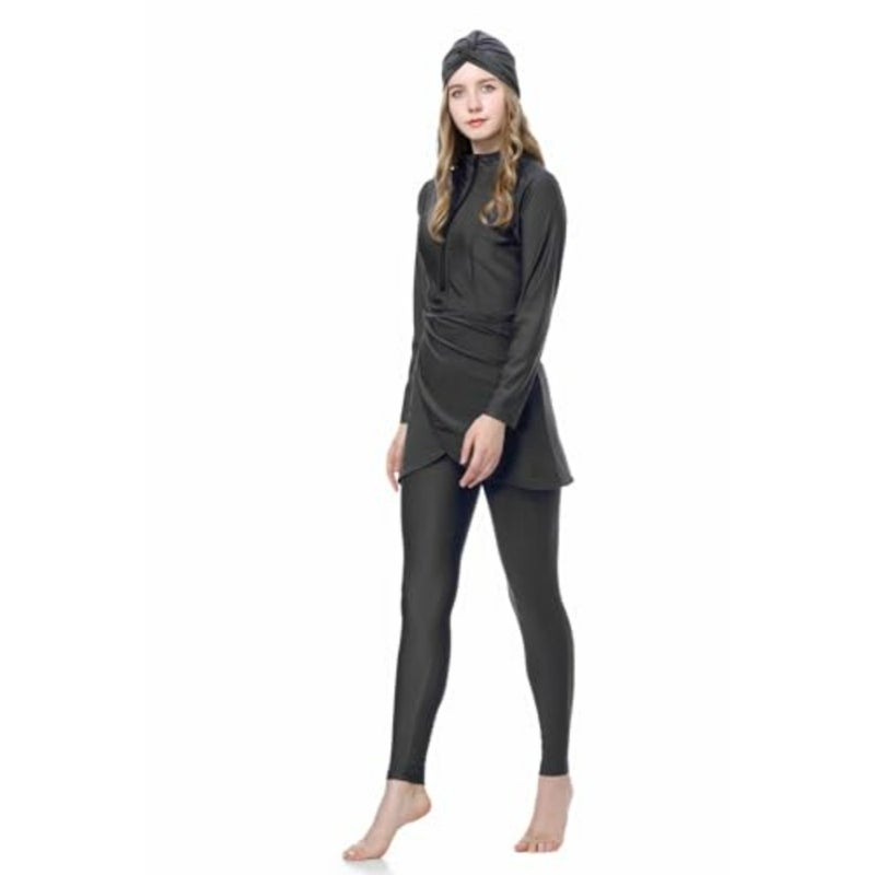 Muslim Swimwear for Women Modest Swimsuit Long Sleeve Muslim Swimming Costume 3 Pcs Burkini Swimming Tops Pants Hijab - Image 3