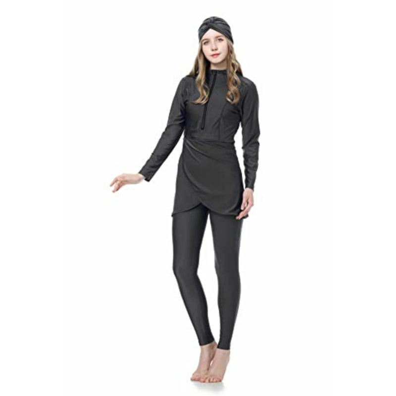 Muslim Swimwear for Women Modest Swimsuit Long Sleeve Muslim Swimming Costume 3 Pcs Burkini Swimming Tops Pants Hijab - Image 4