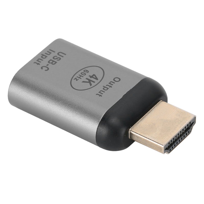 محول Type-C إلى HDMI من سبائك الألومنيوم بدقة 4K وتردد 60 هرتز يعمل فور التوصيل - محول HDMI 2.0 بتأثيرات بصرية ثلاثية الأبعاد للمسرح المنزلي وجهاز العرض والعروض التقديمية - Image 2