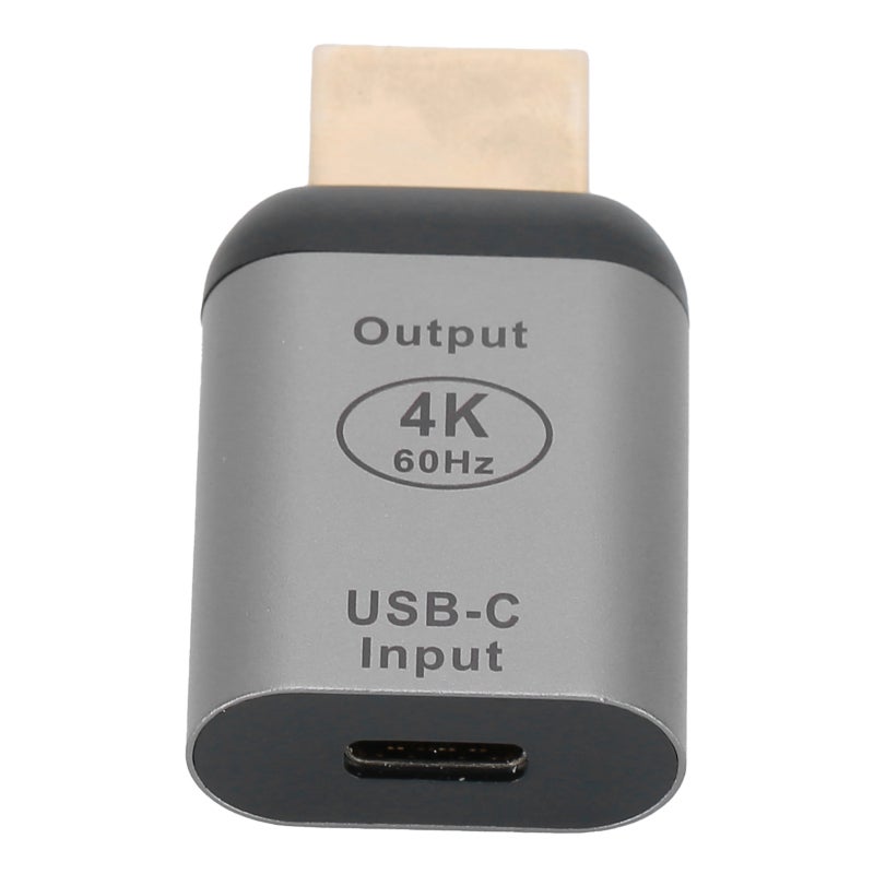 محول Type-C إلى HDMI من سبائك الألومنيوم بدقة 4K وتردد 60 هرتز يعمل فور التوصيل - محول HDMI 2.0 بتأثيرات بصرية ثلاثية الأبعاد للمسرح المنزلي وجهاز العرض والعروض التقديمية - Image 5