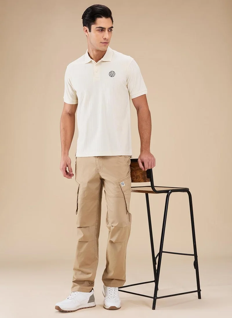 Being Human KHAKI Men Classic Regular Fit Cargos Trousers for Men | Best Price UAE