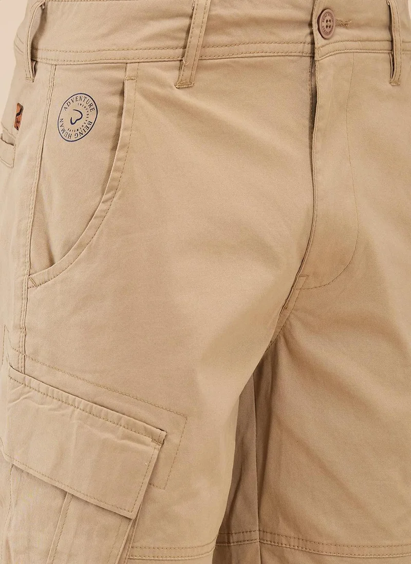 Being Human KHAKI Men Classic Regular Fit Cargos Trousers for Men | Best Price UAE