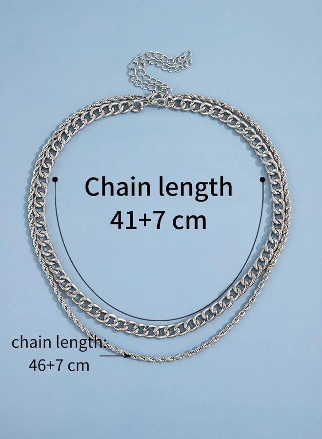 تايك تو طقم من 2 قلادة بسلسلة