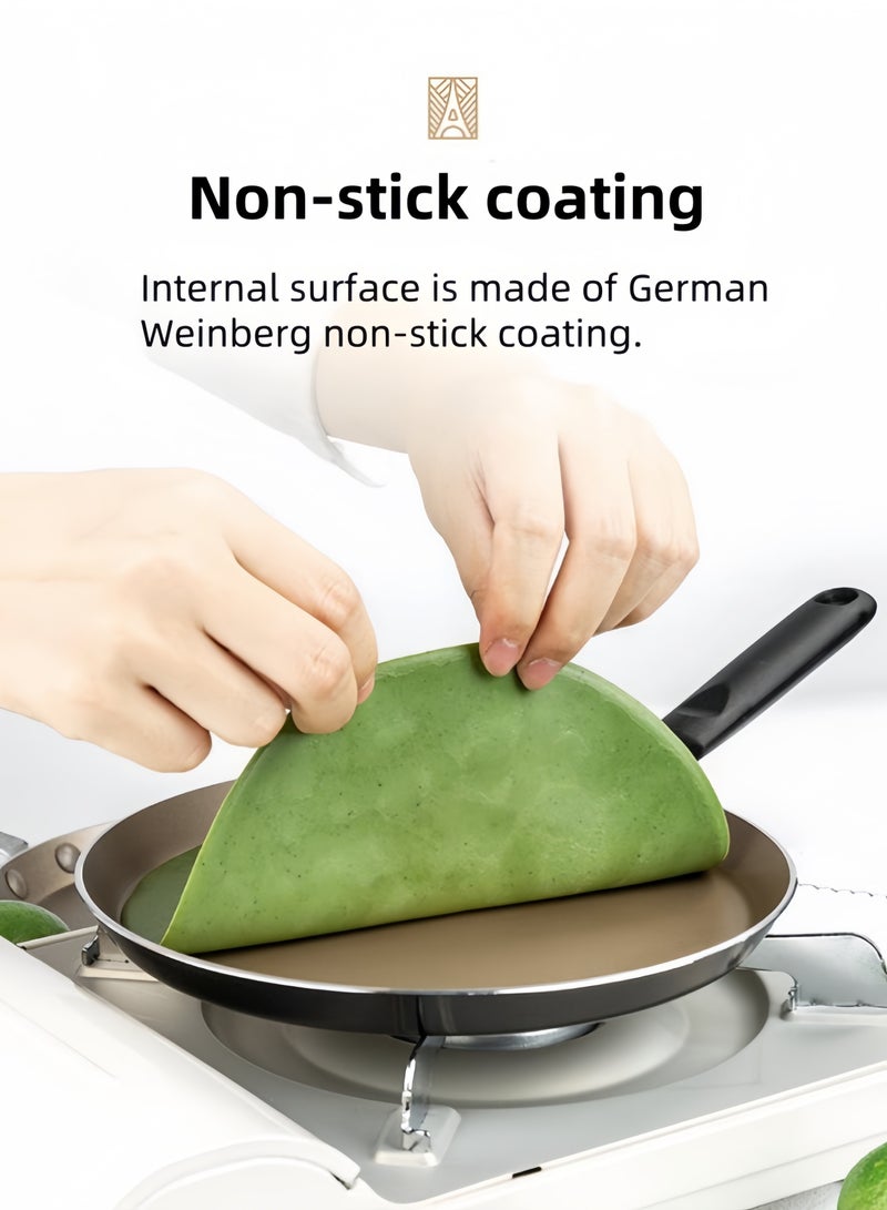 nihao 10 Inch Pan Non-stick Omelette Pan, Steak Pan, Baking Aluminum Frying Pan, Gold - Image 3