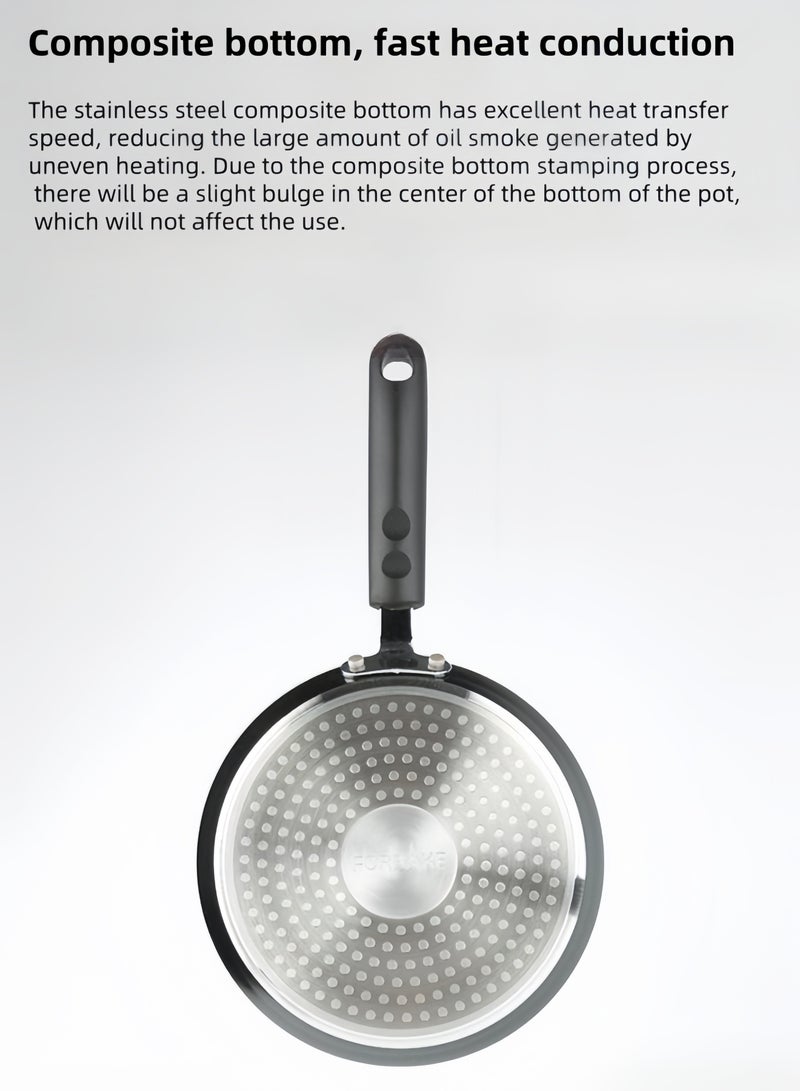 nihao 10 Inch Pan Non-stick Omelette Pan, Steak Pan, Baking Aluminum Frying Pan, Gold - Image 4