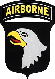 Papapatch 101st Airborne Screaming Eagle Shoulder Sign Badge Vinyl Window Laptop Wall Decor Decal Sticker - Black - Image 1