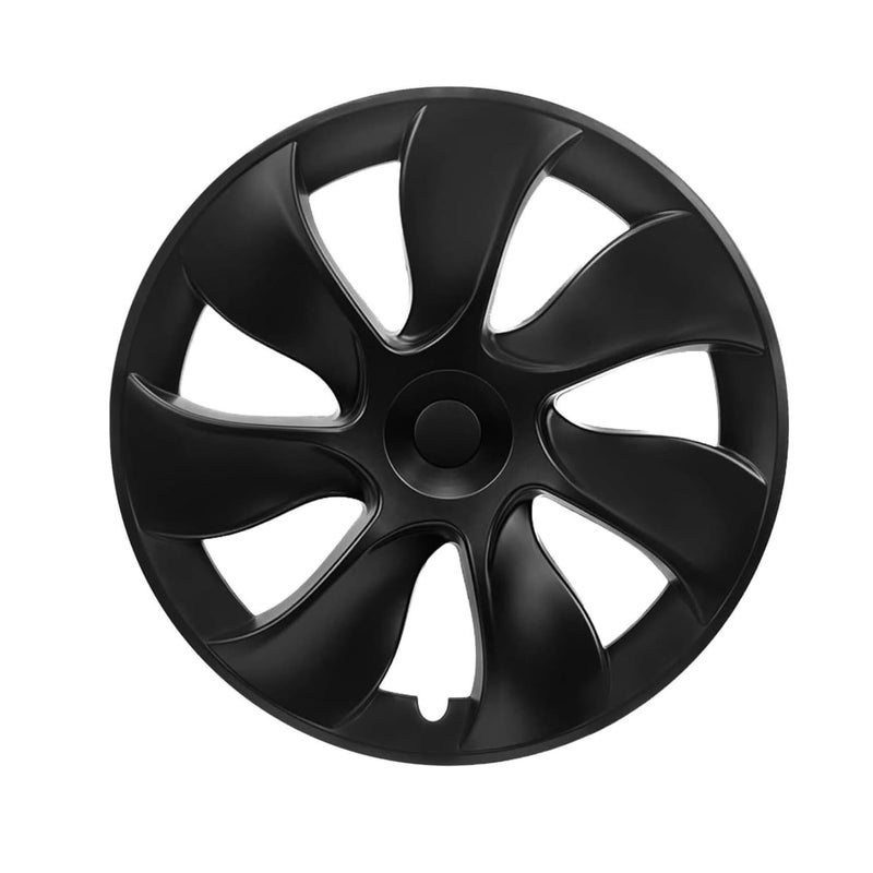 KAVANIC Fits Tesla Model Y Wheel Cover Hubcap 19 Inch Matte Black Support Logo 1 PCS Side1 Blade Style 20202024 Model Y Gemini Wheel Cover Replacement