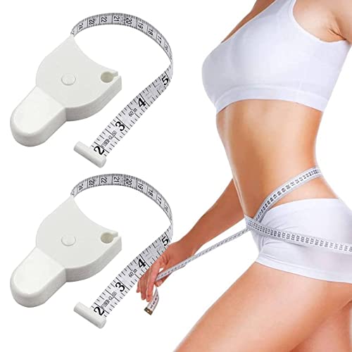 Styxon Tape Measure Body Measuring Tape 60inch (150cm), Lock Pin & Push Button Retract, Ergonomic Design, Durable Measuring Tapes for Body Measurement - Pack-2 - Image 1
