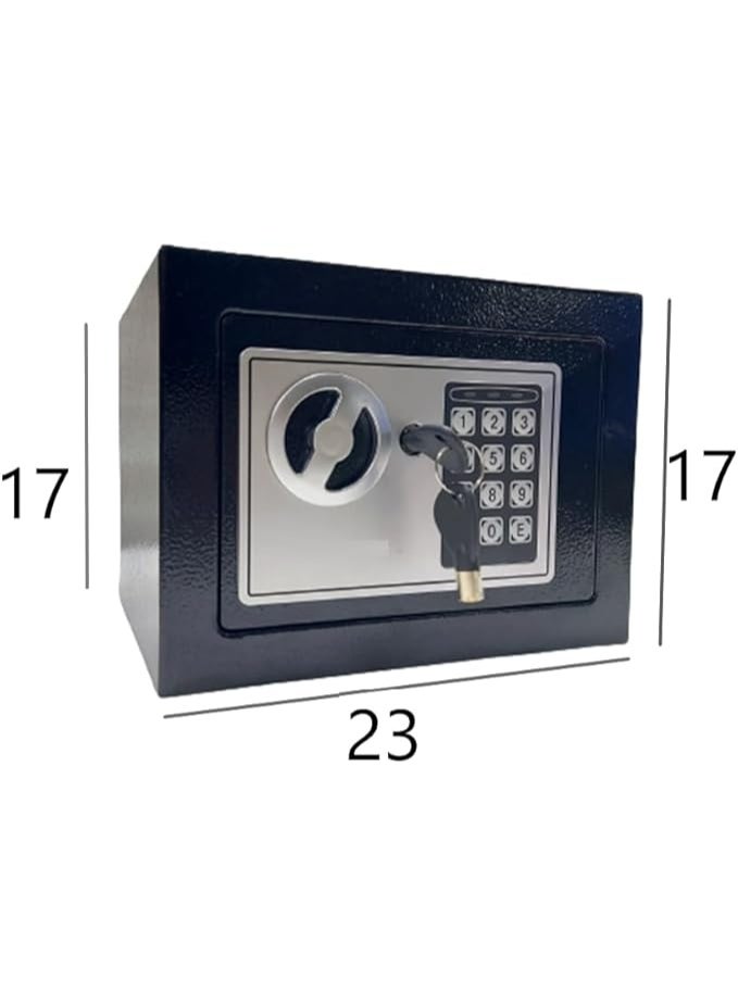Spaceshoop Small Rectangular Safe, 23x17x17 cm, Black, Electronic Keypad Lock - Image 5
