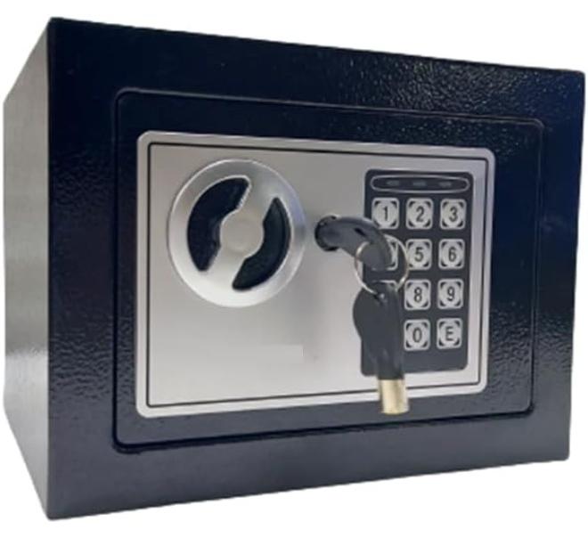 Spaceshoop Small Rectangular Safe Black, Electronic Keypad Lock - Image 1