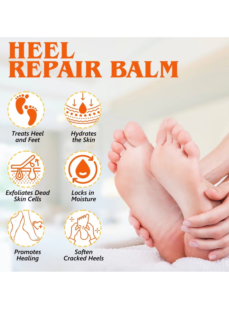 ALIVER 70g Cracked Heel Repair Balm Sweet Orange Scent Foot Cream for Cracked Heels and Dry Skin Cracked Heel Repair Balm with Shea Butter & Olive Oil Hydrates and Softens Dry Feet  - Image 5