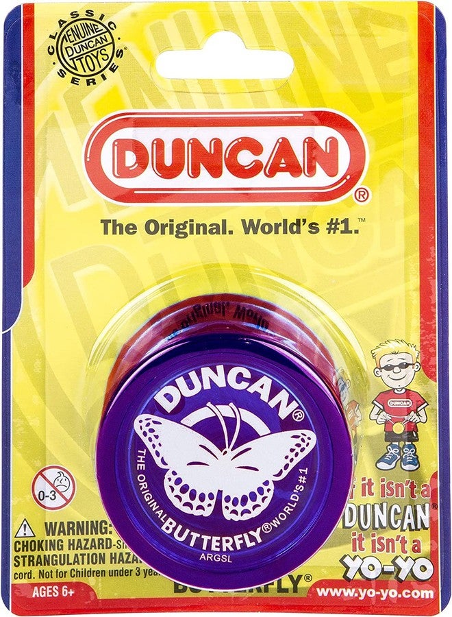 Duncan Toys Butterfly Yo-Yo, Beginner Yo-Yo with String, Steel Axle and Plastic Body, Purple (3124BU-ECHAP) - Image 3