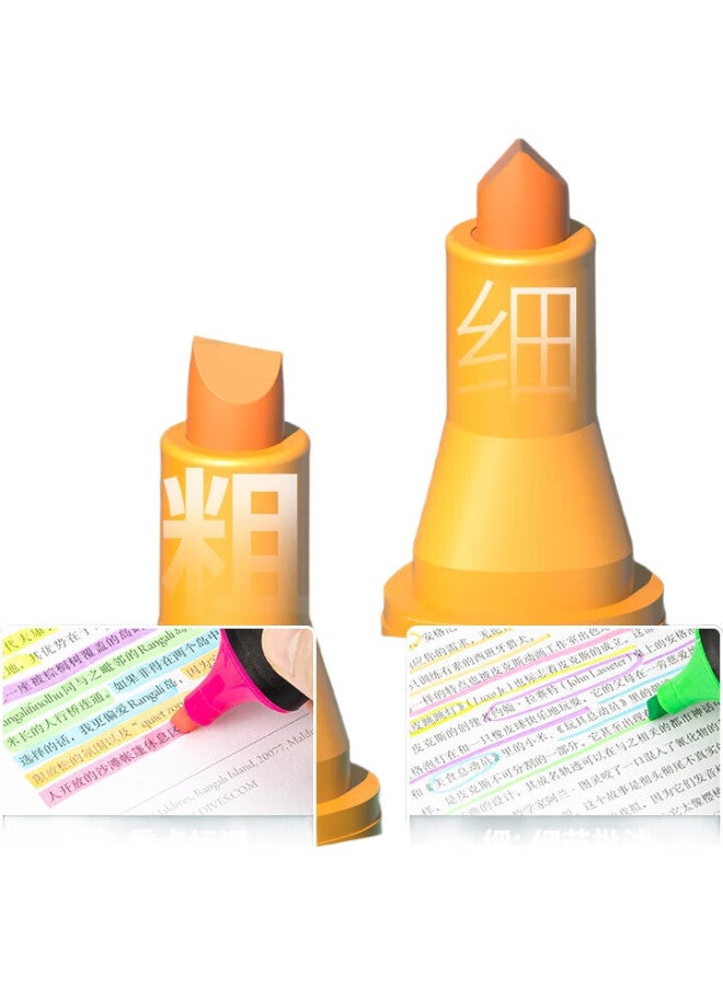 Deli قلم تمييز برتقالي من دلي لمراجعة الامتحانات، وتحديد النقاط الرئيسية، والت Memorization، واللوجستيات، والمكتب، واستخدام الطلاب، قلم ماركر مائي، مناسب للتدوين والرسم، عبوة 10 قلم S600 - Image 1