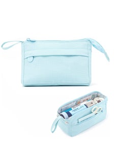 KASTWAVE Pencil Case Bag, Portable Large Capacity Durable Storage Student Pen Stationery Bag with Handle Canvas Bag for Boys Girls Men Women  - Image 1