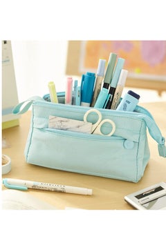 KASTWAVE Pencil Case Bag, Portable Large Capacity Durable Storage Student Pen Stationery Bag with Handle Canvas Bag for Boys Girls Men Women  - Image 5