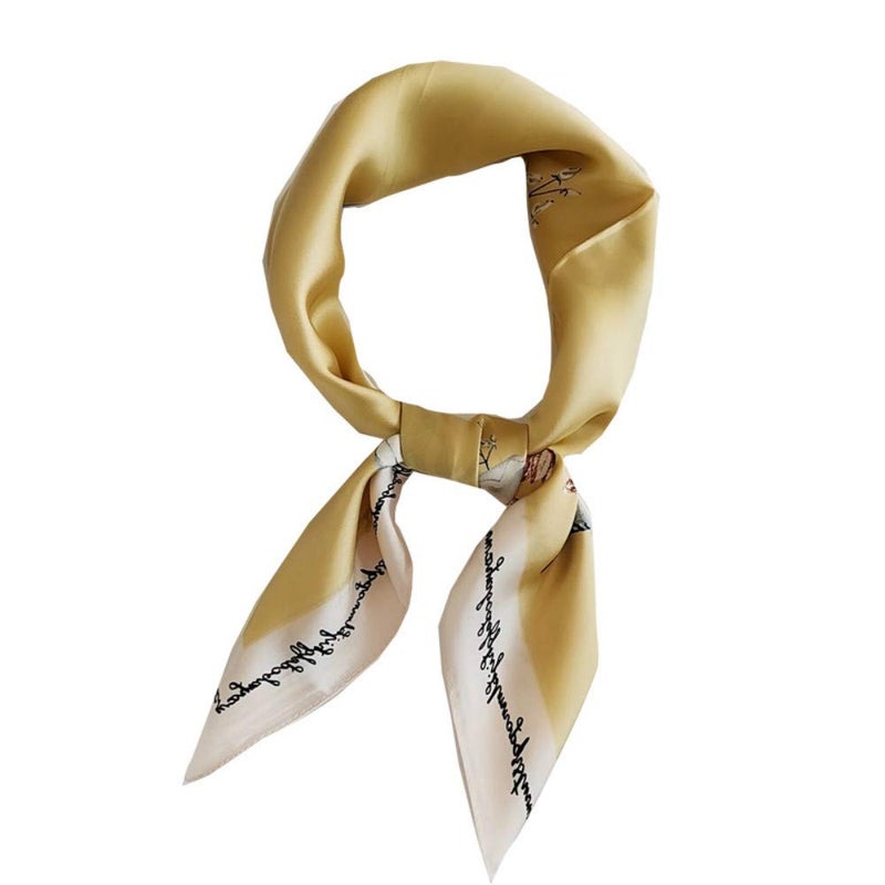 FONYVE Silk Feeling Scarf Medium Square Satin Head Wrap for Women 27.5 inches - Image 1