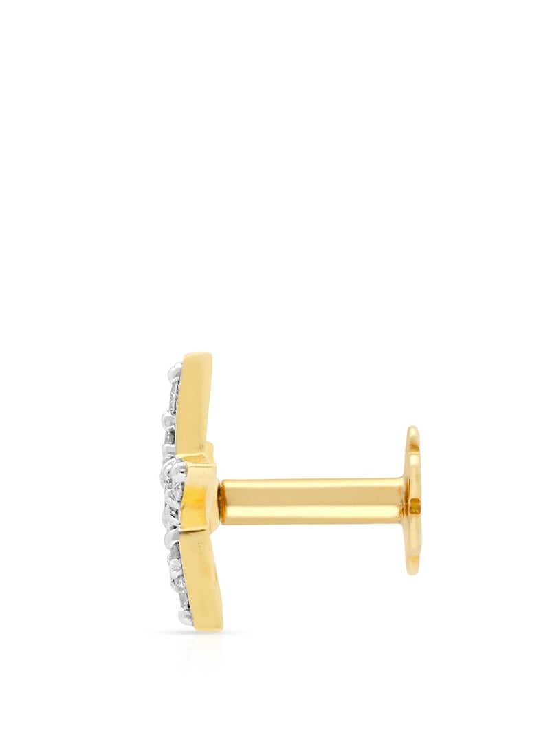 Malabar Gold and Diamonds 18 Karat 750 Purity Mine Diamond Nosepin for Womens MNGNNP0400 - Image 2