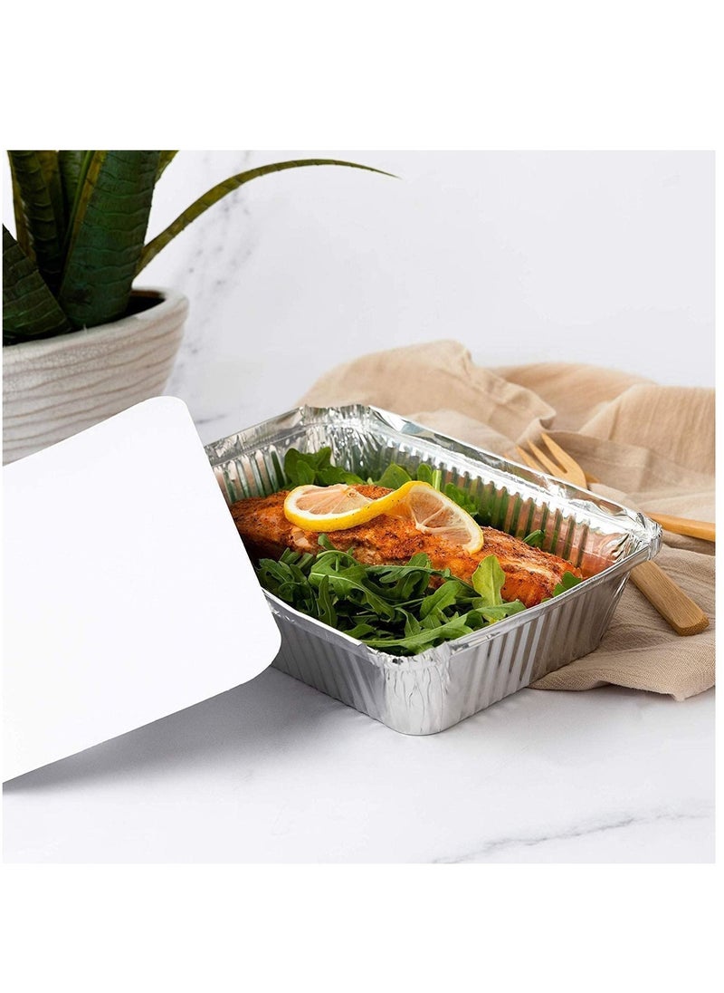 vsell24 - 890CC 1000PC Disposable Aluminium Containers Foil Pans with Lids for Food Storage - Image 1
