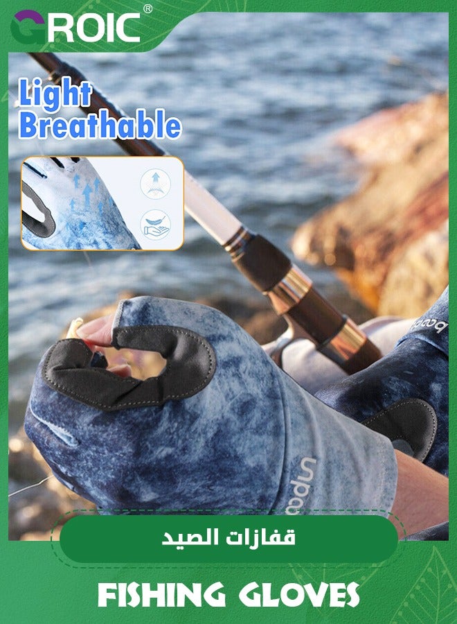 GROIC Fishing Gloves Half-Fingers Sun Gloves UPF 50+ Fishing Gloves, Half-Fingers Sun Protection UV Protection Fishing Gloves Men/Women for Kayaking, Hiking, Paddling, Driving, XL - Image 5