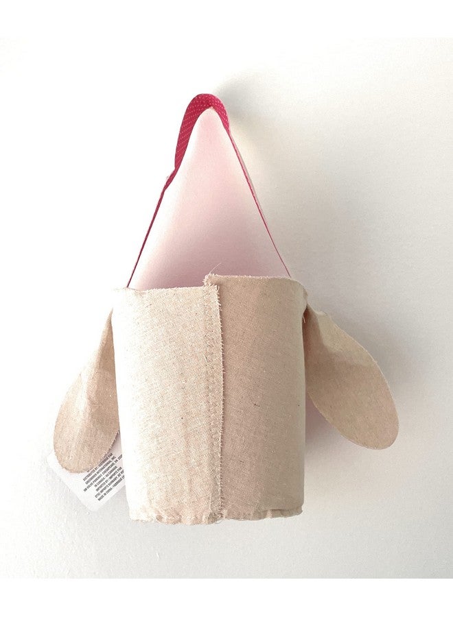 Greenbrier Fabric Bunny Easter Basket (Pink) - Image 2