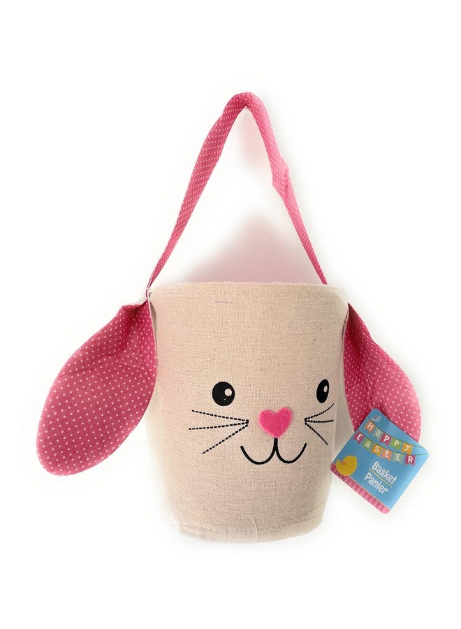 Greenbrier Fabric Bunny Easter Basket (Pink) - Image 1
