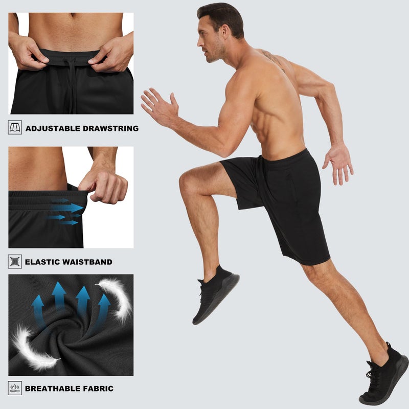 TVKSOM 7 Pack Mens Athletic Shorts with Pockets and Elastic Waistband Quick Dry Basketball Shorts Men for Running Casual - Image 4
