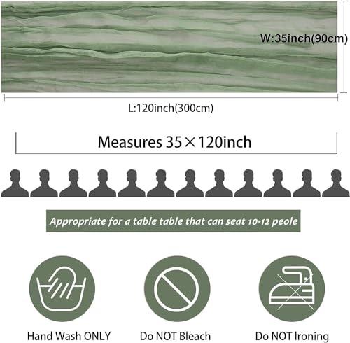 PWDAN 12 Pack Sage Green Cheesecloth Table Runner, 10FT Spring Boho Gauze Green Cheese Cloth Table Runner 35 x120 Inch Semi Sheer Long Runner for Table Wedding Party Banquet Baby Shower Birthday - Image 3