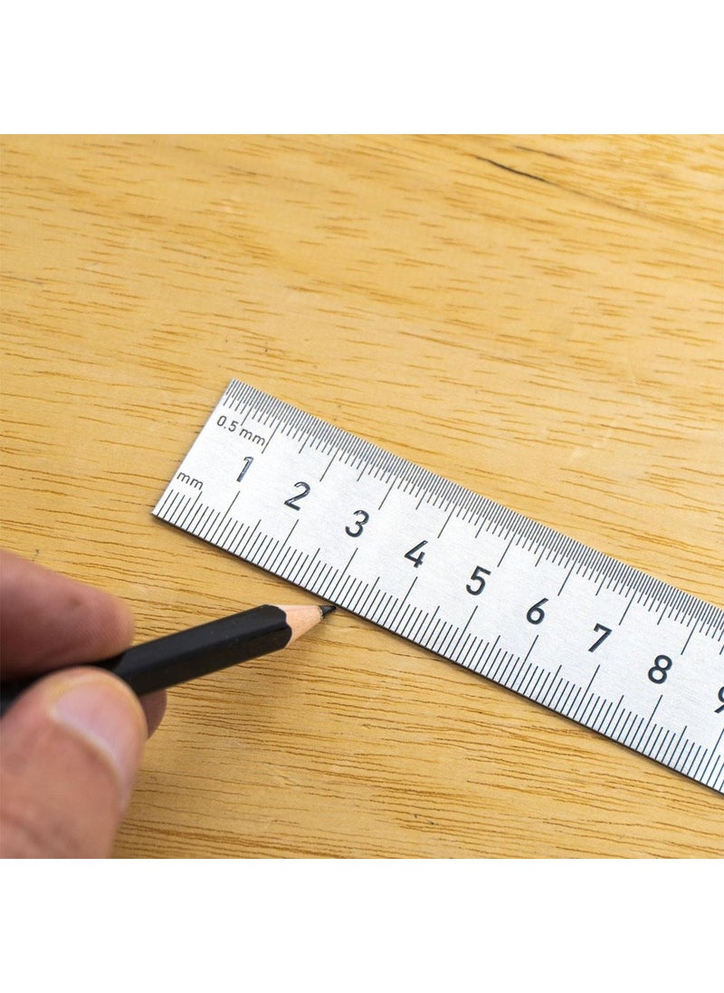 ROX 0198 Double Sided Steel Ruler 150 mm  - Image 4