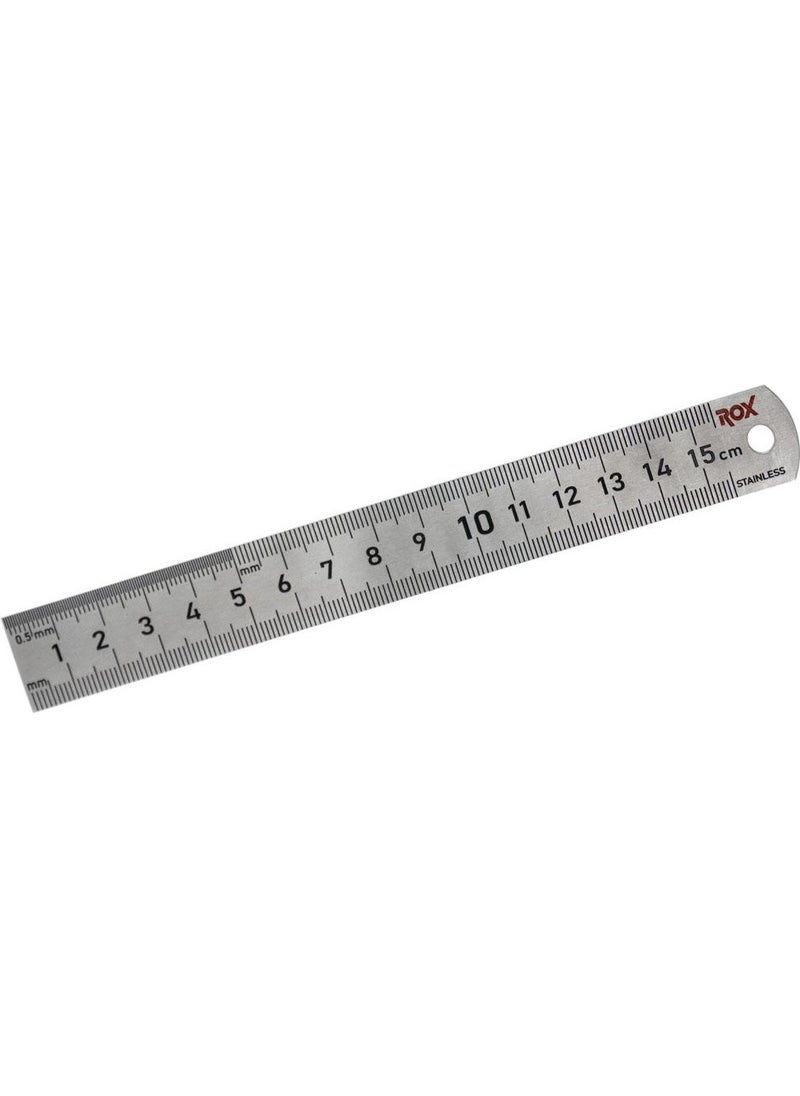 ROX 0198 Double Sided Steel Ruler 150 mm  - Image 3