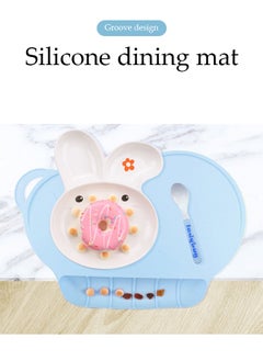 Generic Baby Silicone Placemat Table Suction Insulated Silicone Placemat for Toddlers Kids Food Grade Toddler Place Mat for Dining Table Washable Placemats Cartoon Placemats Non-slip Silicone Pad Food Mat Suction Pad Baby Table Mat  - Image 2