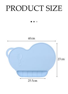 Generic Baby Silicone Placemat Table Suction Insulated Silicone Placemat for Toddlers Kids Food Grade Toddler Place Mat for Dining Table Washable Placemats Cartoon Placemats Non-slip Silicone Pad Food Mat Suction Pad Baby Table Mat  - Image 4