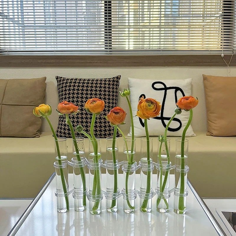 Y&D H-121 Folding Glass Vase - Hot Selling Transparent Flower Vases Table Centerpieces Decoration Set - Image 2