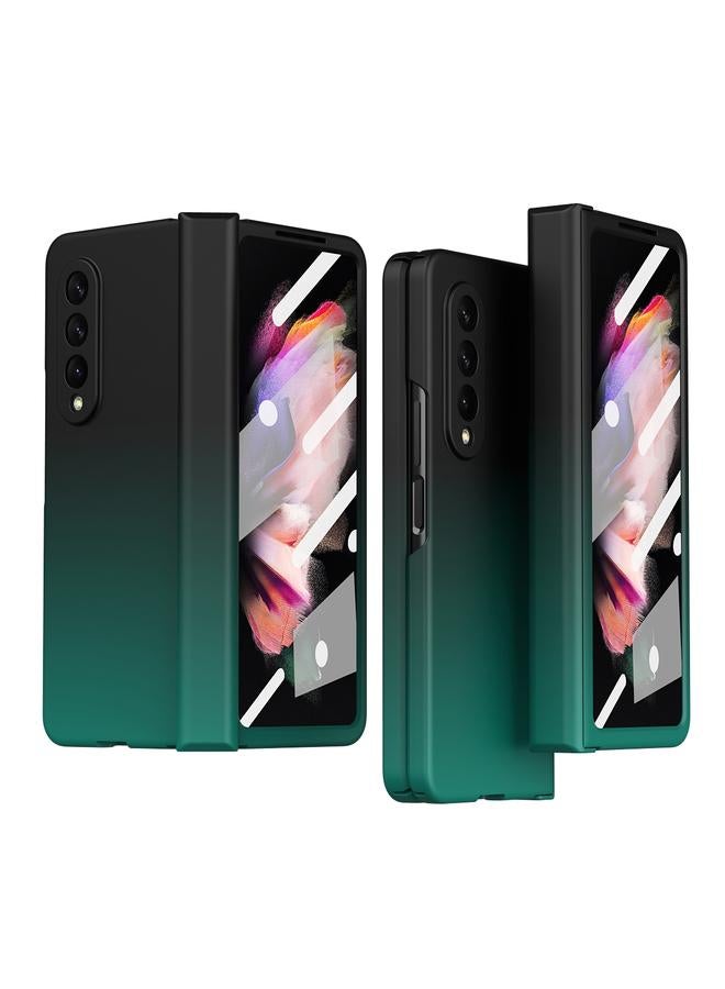 اس-توب جراب لهاتف Samsung Galaxy Z Fold3 5G، جراب هاتف قابل للطي بمفصلة متدرجة الألوان مع فيلم - Image 1