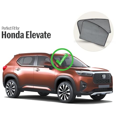 Autofact Car Sunshades for Honda Elevate, UV Protection, Useful Car Accessories, Custom fit Sun Shades for Side Windows, Set of 6 - Image 2