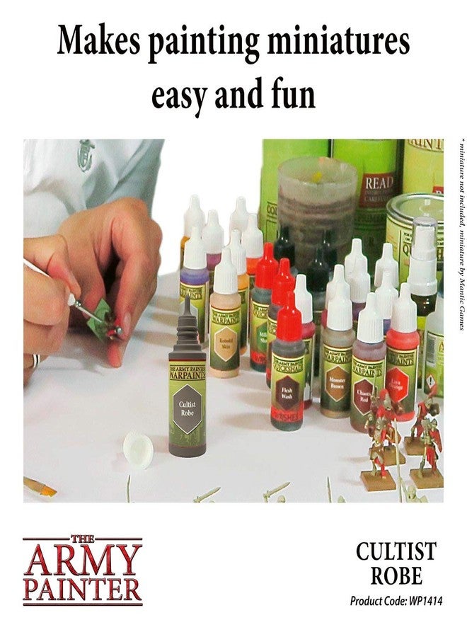 The Army Painter Cultist Robe Warpaint - Acrylic Non-Toxic Heavily Pigmented Water Based Paint for Tabletop Roleplaying, Boardgames, and Wargames Miniature Model Painting - Image 4