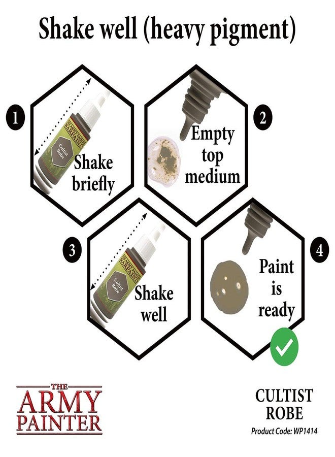 The Army Painter Cultist Robe Warpaint - Acrylic Non-Toxic Heavily Pigmented Water Based Paint for Tabletop Roleplaying, Boardgames, and Wargames Miniature Model Painting - Image 5
