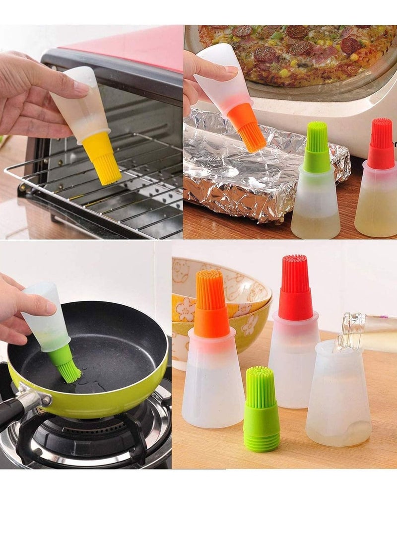 واي آند دي 4 Packs Silicone Basting Brushes Oil Honey Wine Sauce Grill Brush Kitchen Bottle Cake Butter Cream Baster Barbecue Cooking Baking Pancake BBQ Tool - Image 2