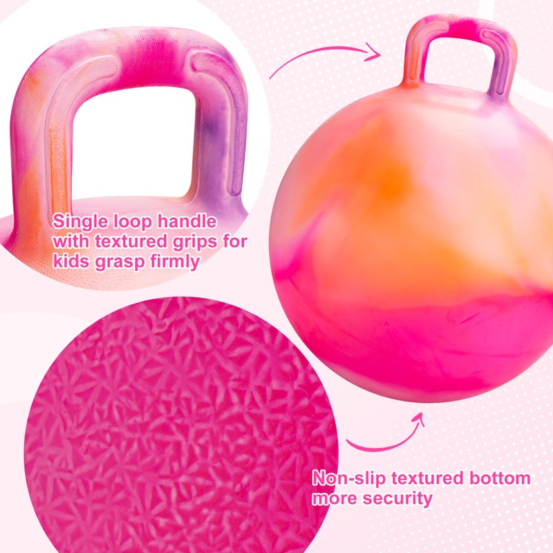 Zoojoy Clouds Hopper Ball  Hopping Toys For Kids  18 Inch Bouncy Ball With Handle For Boys Girls Aged 3-8  Inflatable Clouds Bounce Hopper Toy With Pump - Image 3