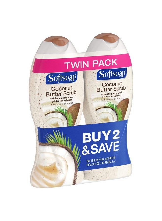 Softsoap Body Butter Coconut Scrub, Body Buff Wash, 15 Ounce (Pack of 2) - Image 4