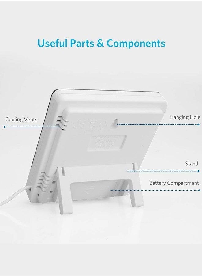 مقياس حرارة رقمي لقياس الرطوبة، جهاز مراقبة درجة الحرارة/الرطوبة مع ساعة منبه LCD، مقياس حرارة الغرفة الداخلية/مقياس الرطوبة للمنزل والدفيئة - pzsku/Z19AD7523E8561AE2998DZ/45/_/1730359042/ad80792b-7d41-4e9c-93e8-0d914781de58