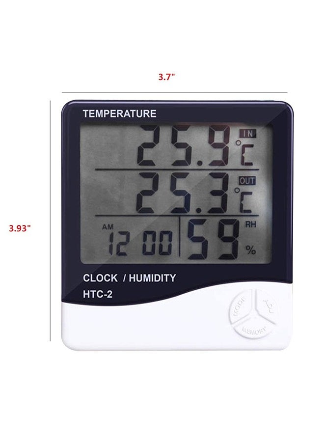 Digital Hygrometer Thermometer, Temperature / Humidity Monitor with LCD Alarm Clock, Indoor Room Thermometer / Humidity Meter for House Home Greenhouse - pzsku/Z19AD7523E8561AE2998DZ/45/_/1730359062/c15c8a61-e40a-4b3a-8a34-46d5d6e27727