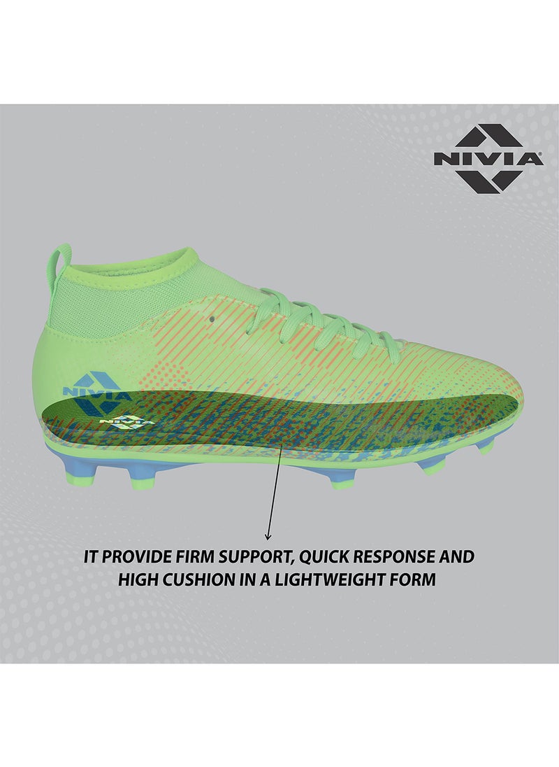 Nivia - Pro ‎Encounter 9.0 Football Stud | Size : 10UK / 11US / 44EU | Water absorption| Material :  PVC Synthetic leather with Lycra Mesh,TPU | Light Weight - Image 1