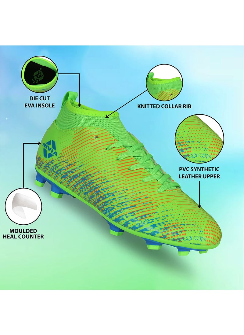 Nivia - Pro ‎Encounter 9.0 Football Stud | Size : 10UK / 11US / 44EU | Water absorption| Material :  PVC Synthetic leather with Lycra Mesh,TPU | Light Weight - Image 1