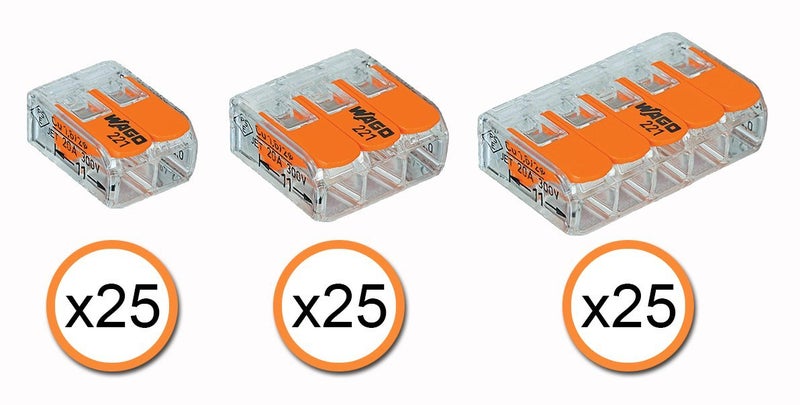 WAGO 221 Lever-Nuts 75pc Wire Connector Assortment Pack with Case - Image 4