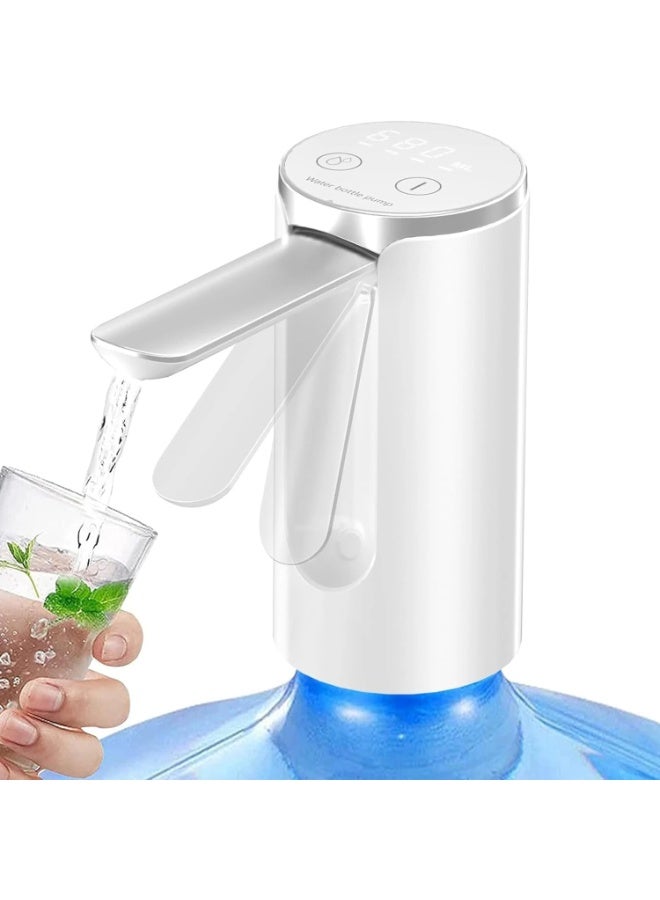 Topcore Rechargeable Mini Water Pump With 1200mAh Battery, Type-c Charging, Foldable Hygienic Spout, And Universal Fit For 1.5–5 Gallon Bottles - Image 1