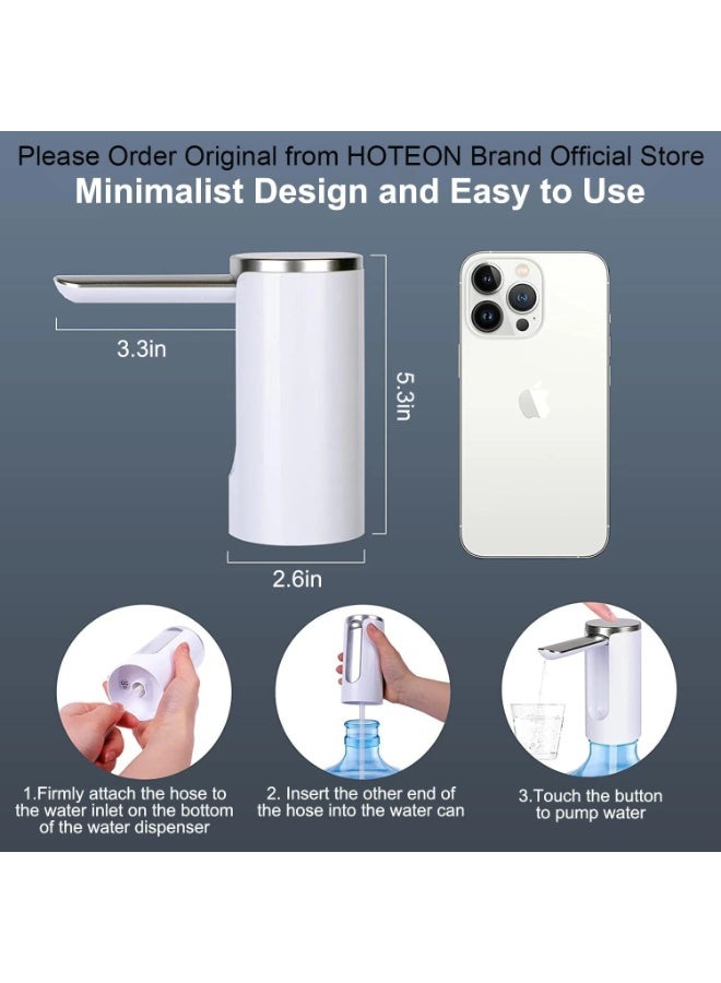 Topcore Rechargeable Mini Water Pump With 1200mAh Battery, Type-c Charging, Foldable Hygienic Spout, And Universal Fit For 1.5–5 Gallon Bottles - Image 2