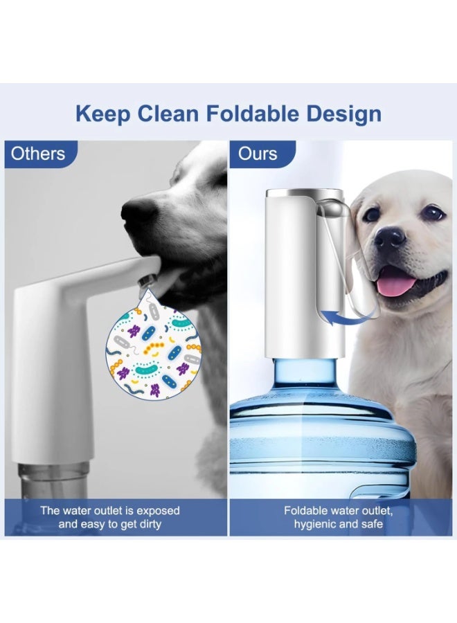 Topcore Rechargeable Mini Water Pump With 1200mAh Battery, Type-c Charging, Foldable Hygienic Spout, And Universal Fit For 1.5–5 Gallon Bottles - Image 4